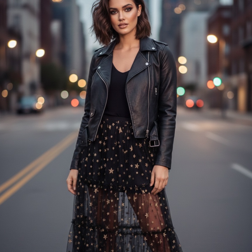 Starry Sheer Skirt